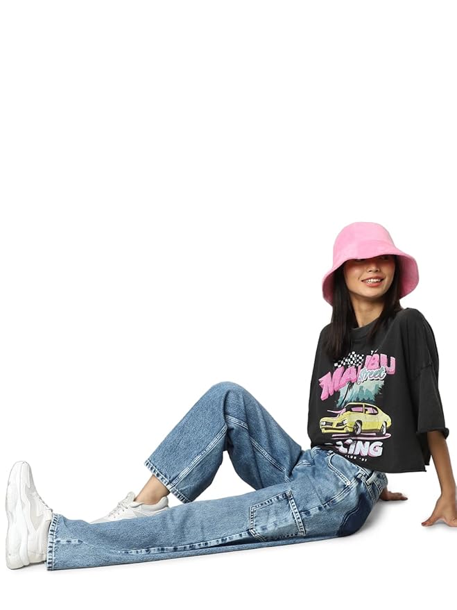 Women Straight Fit High-Rise Clean Look Light Fade Pure Cotton Jeans - Image 2