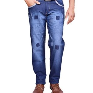 Denim Fancy Stylish Stretchable Slim fit Fashionable Cotton Blue Jeans Pant for Men