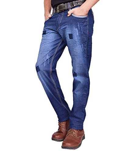 Denim Fancy Stylish Stretchable Slim fit Fashionable Cotton Blue Jeans Pant for Men - Image 2