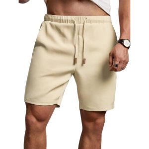 Nobero Zip Pocket Regular Fit Shorts for Men | Cotton French Terry Fabric |