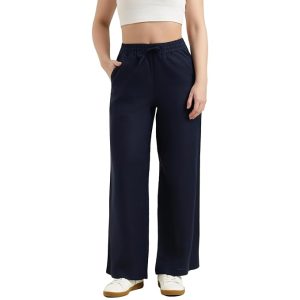 United Colors of Benetton Straight Fit High Rise Solid Trousers - 26P4WVNBT150I016