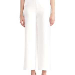 FableStreet Wide Leg Pants - Off White
