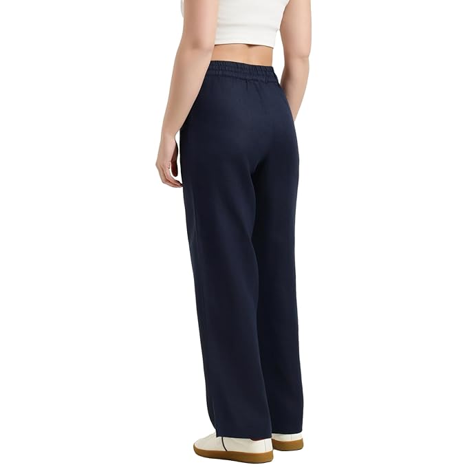 United Colors of Benetton Straight Fit High Rise Solid Trousers - 26P4WVNBT150I016 - Image 4
