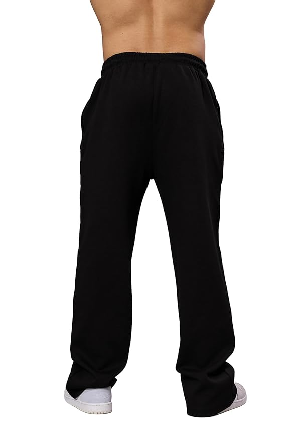FUAARK Mens Eclipse Straight Tracks Oversized Cotton Gym & Streetwear Pants - Image 2