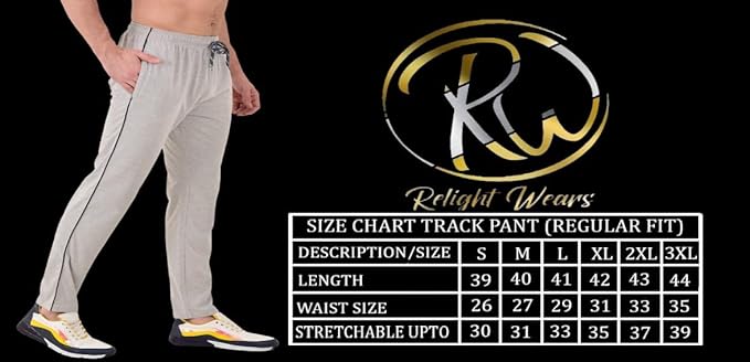 RELIGHT WEARS Cotton Track Pant for Men | Lower for Man | Comfortable Lower Men with Zip Pocket for Gym, Sports & Casual Wear - Image 2