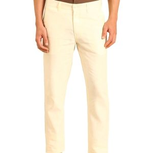 Linen Club Men's Pure Linen Contemporary Fit Casual Trousers