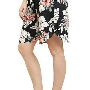 Women's Loose Fit Rayon Culotte Shorts - Above Knee Length, Lightweight Summer Casual Wear, Elastic Waistband with Adjustable Drawstring, Comfortable Shorts, Trendy Everyday Bottoms