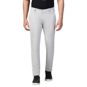 Blackberrys Men's Cotton Blend Solid Slim Fit Casual Trousers