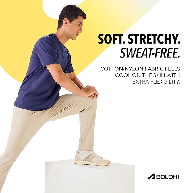 Boldfit Track Pants for Men Casual Track Pants for Man Lower for Men Adjustable Waist Everyday Trackpants for Walking, Running and Exercise Pant for Man - Image 2