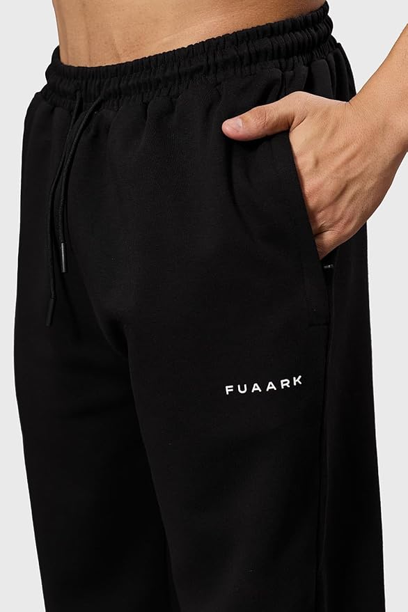 FUAARK Mens Eclipse Straight Tracks Oversized Cotton Gym & Streetwear Pants - Image 5