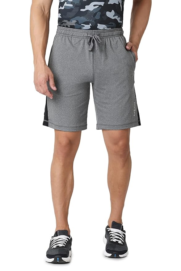 Van Heusen Men Active Sports Swift Dry Knit Shorts - High Stretch, Mesh Panel