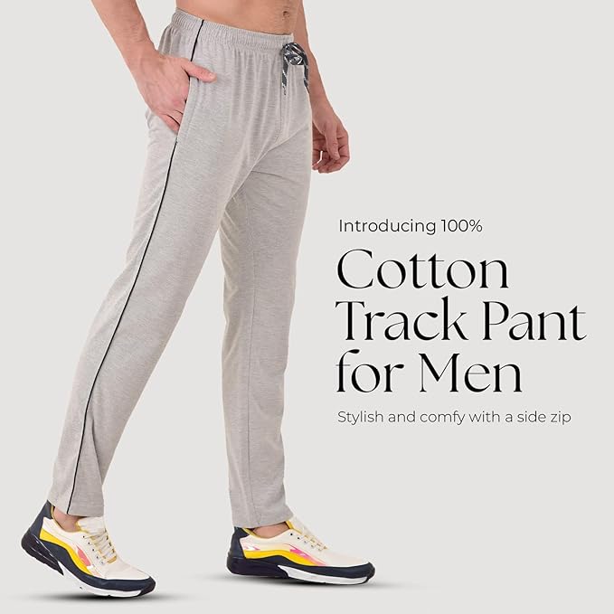 RELIGHT WEARS Cotton Track Pant for Men | Lower for Man | Comfortable Lower Men with Zip Pocket for Gym, Sports & Casual Wear - Image 3