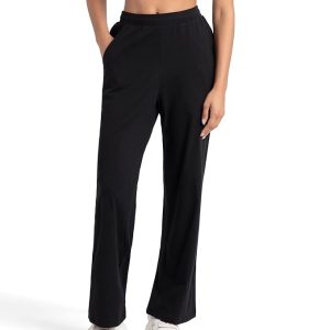 Jockey A158 Women's Super Combed Cotton Rich Straight Fit Mid Rise Wide Leg Pants