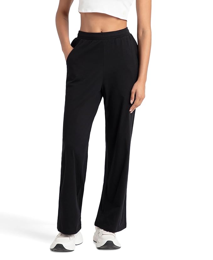 Jockey A158 Women's Super Combed Cotton Rich Straight Fit Mid Rise Wide Leg Pants