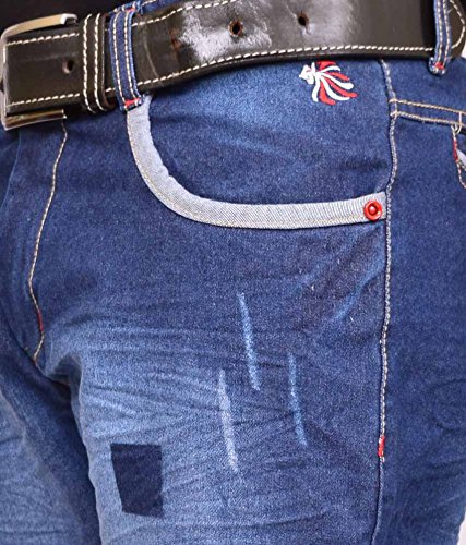 Denim Fancy Stylish Stretchable Slim fit Fashionable Cotton Blue Jeans Pant for Men - Image 5