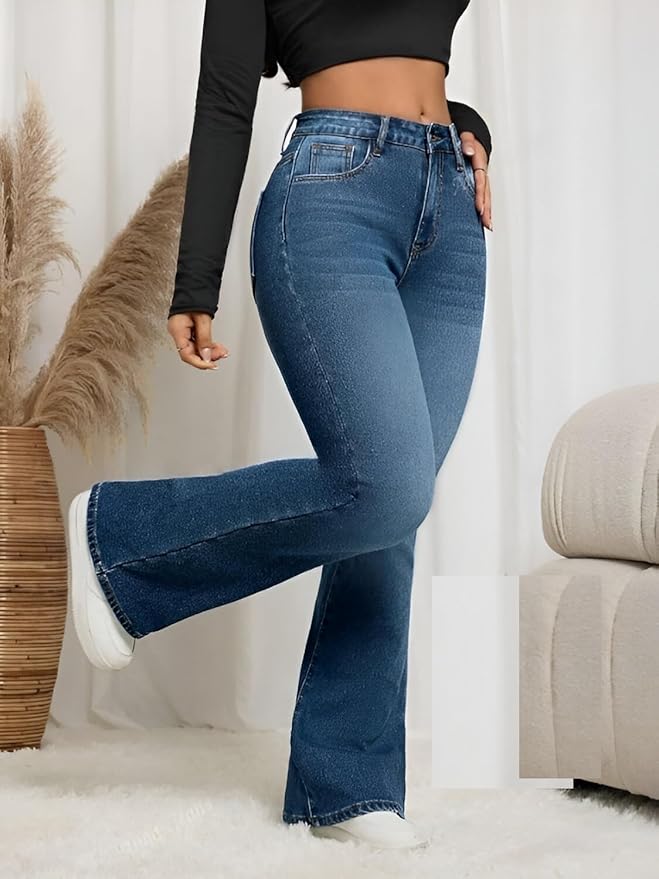 Ben Martin Women’s High Waist Jeans || Flared Bell Bottom Bootcut Pants || Wide Leg Stretch Denim – Perfect for Travel, Party & Everyday Use – Sizes 26–40 (2) - Image 5