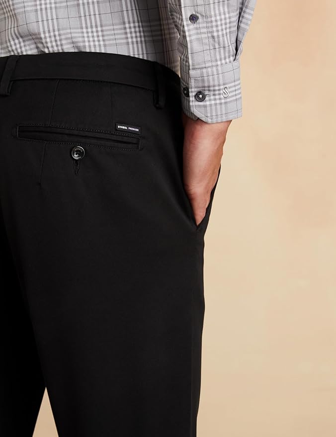 Symbol Premium Men's Regular Fit Flexi Waist Casual Pants | Stretchable Chinos | Stylish Office Fashion Trousers - Image 2