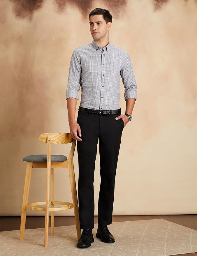 Symbol Premium Men's Regular Fit Flexi Waist Casual Pants | Stretchable Chinos | Stylish Office Fashion Trousers - Image 4