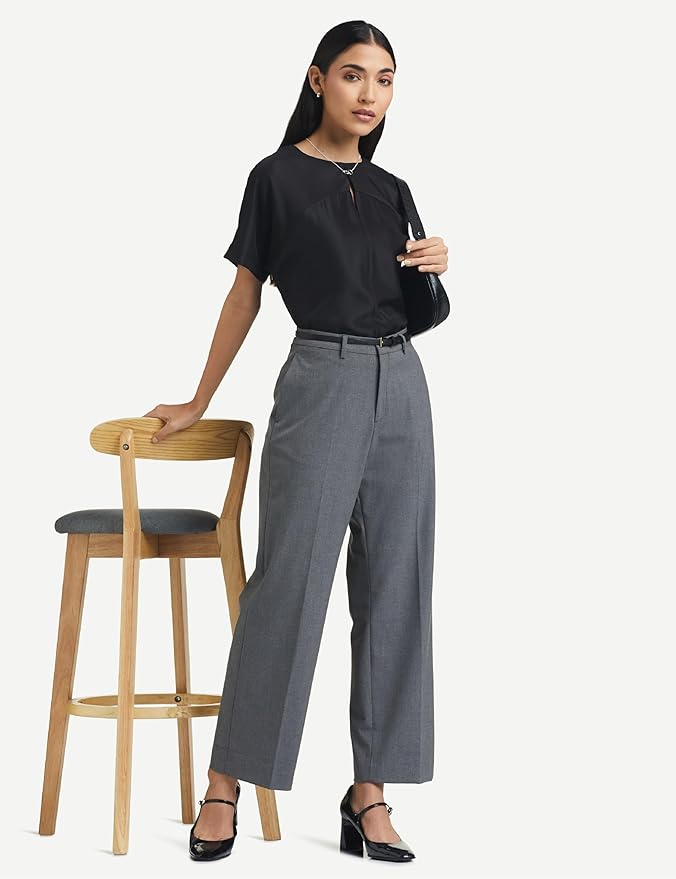 Symbol Premium Women's Wide Leg 4-Way Stretch Formal Trousers (Flexi-Waist | Easy Care | Desk-to-Dinner) (Available in Plus Sizes) - Image 3