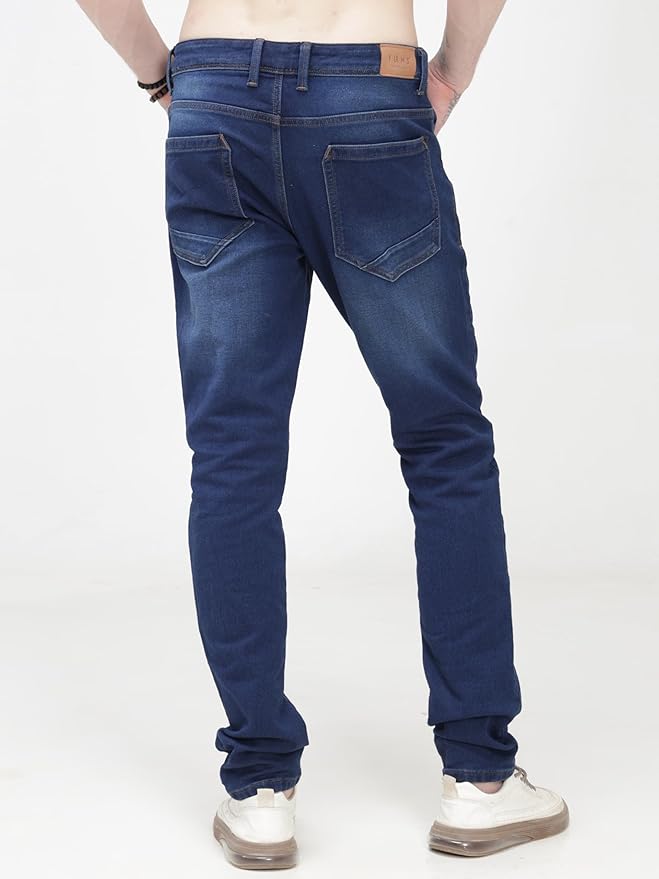 TURMS Men's Anti Stain Jeans 30 Days No Wash Anti Odor Casual Mid Rise Denim Pants | Traveler Comfort Stretchable Breathable Cotton Rich - Image 4