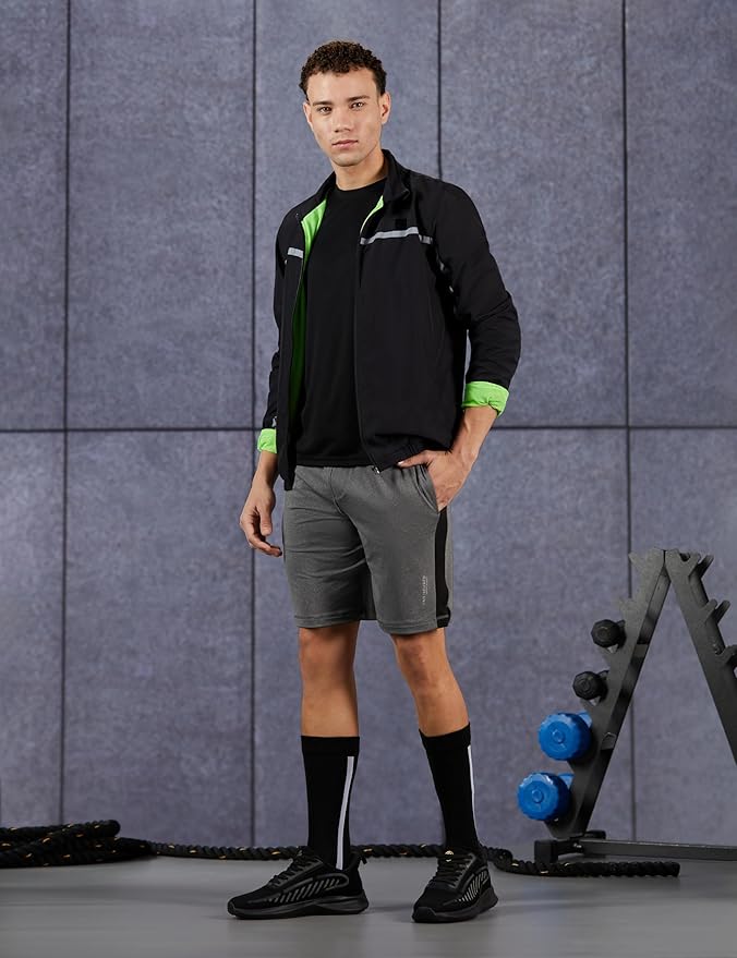 Van Heusen Men Active Sports Swift Dry Knit Shorts - High Stretch, Mesh Panel - Image 5