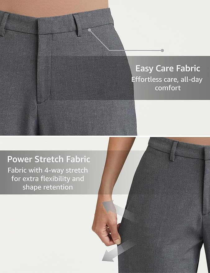 Symbol Premium Women's Wide Leg 4-Way Stretch Formal Trousers (Flexi-Waist | Easy Care | Desk-to-Dinner) (Available in Plus Sizes) - Image 4