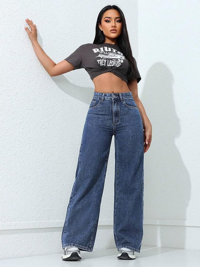 London Hills Women's Relaxed Fit High Rise Jeans || Woman Jean's || Women Baggy Jeans || Jean's for Womens || Loose Jean for Women's || Oversized Woman baggys - Image 4