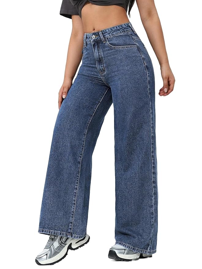 London Hills Women's Relaxed Fit High Rise Jeans || Woman Jean's || Women Baggy Jeans || Jean's for Womens || Loose Jean for Women's || Oversized Woman baggys