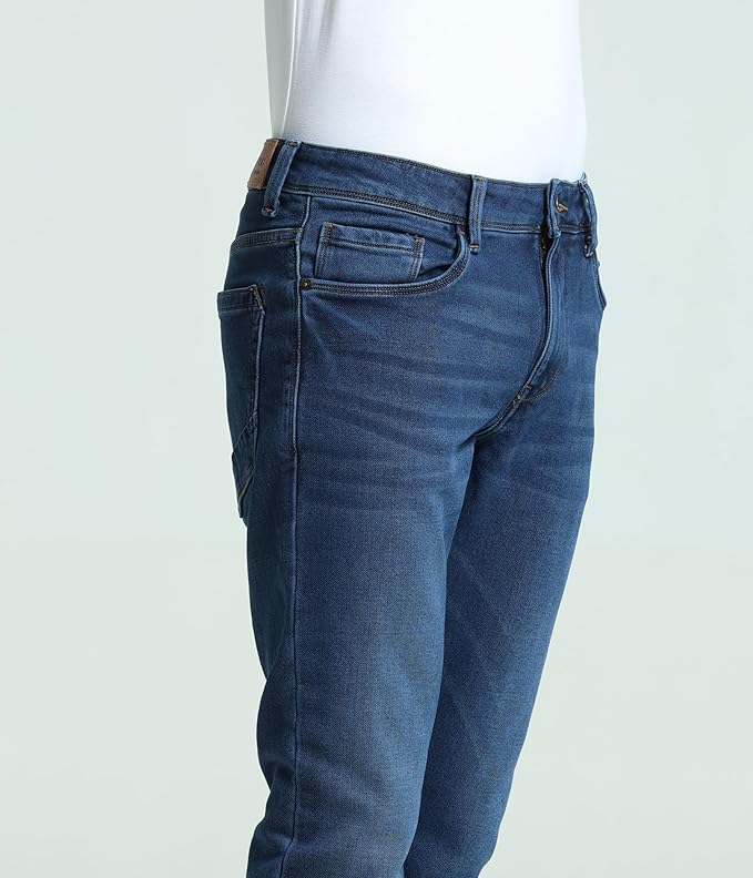 TURMS Men's Anti Stain Jeans 30 Days No Wash Anti Odor Casual Mid Rise Denim Pants | Traveler Comfort Stretchable Breathable Cotton Rich - Image 2